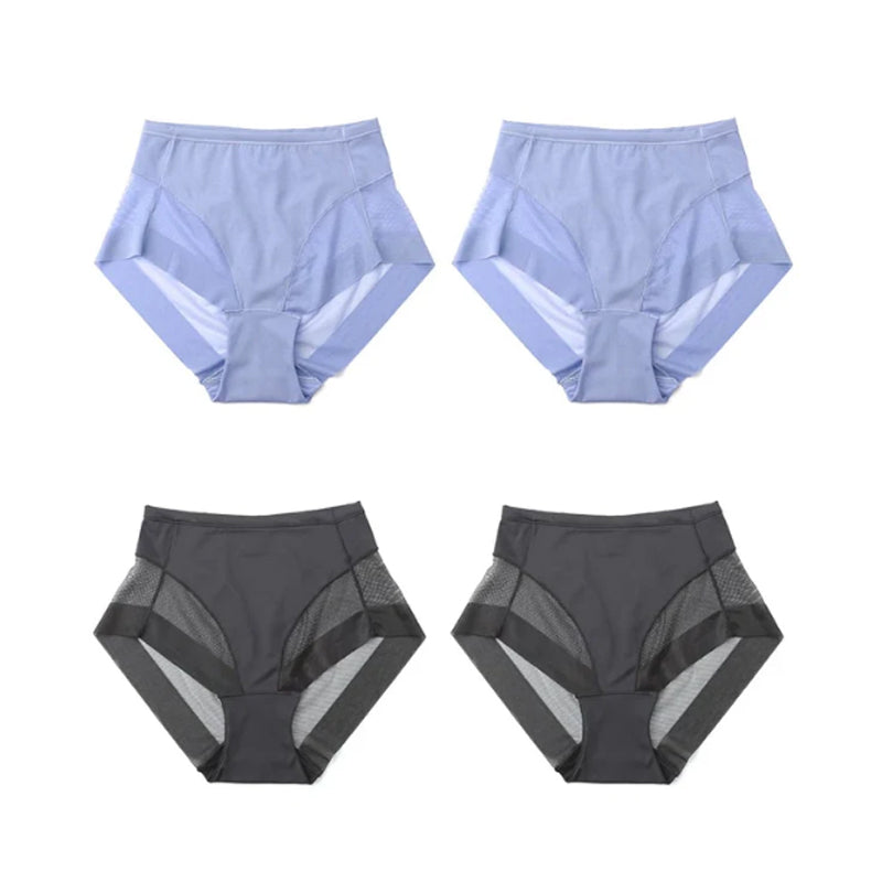 High Waist Ice Silk Shaping Briefs Translucent and sexy