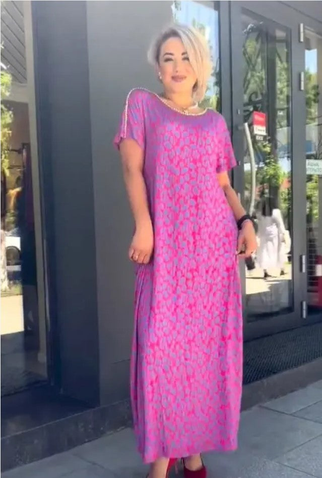 👗【M-3XL】2024 Fashionable plus-size Print Dress