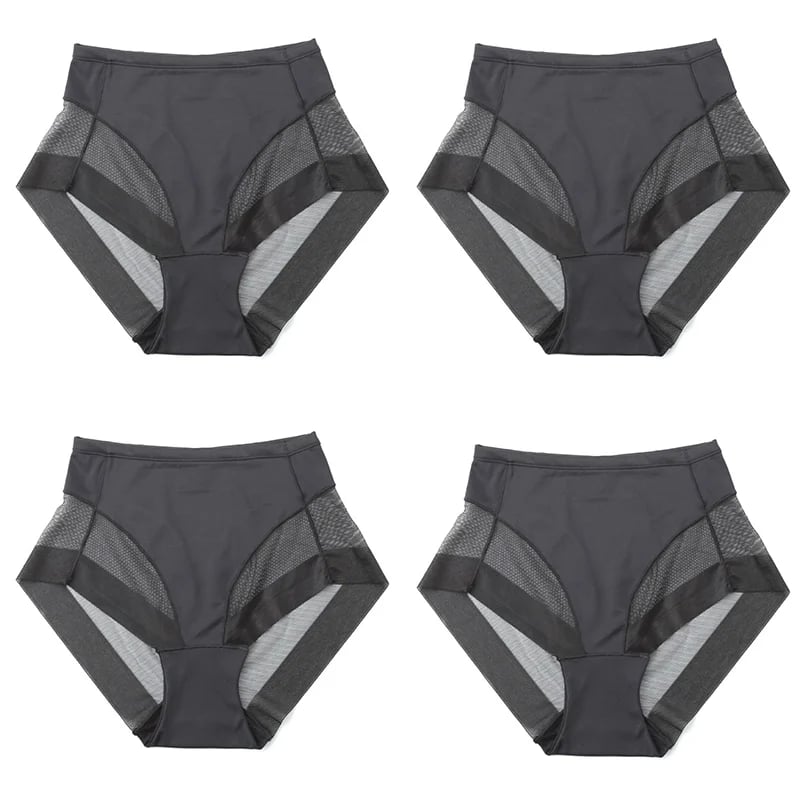 High Waist Ice Silk Shaping Briefs Translucent and sexy