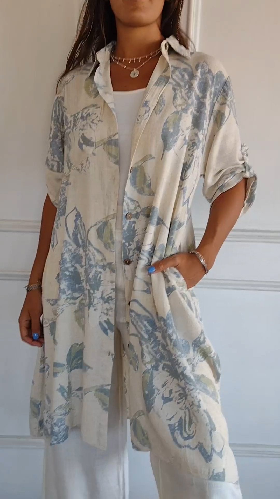 ✨What should I wear tomorrow?✨Simple Printed Cotton and Linen Dress