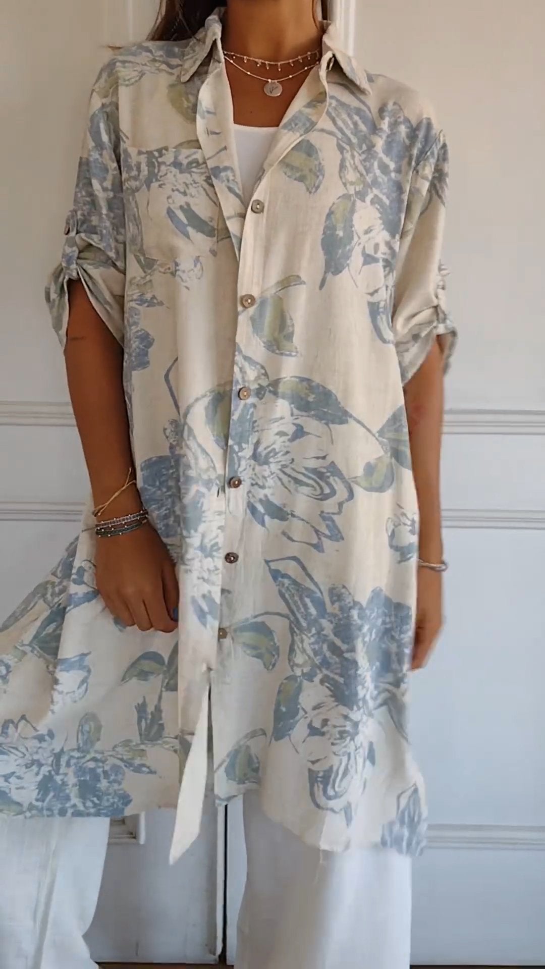 ✨What should I wear tomorrow?✨Simple Printed Cotton and Linen Dress