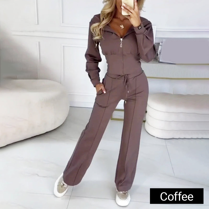 💖Limited Time Holiday Sale 50% off💖Women's Full Zip-Up Hoodie 2-Piece Tracksuit Set