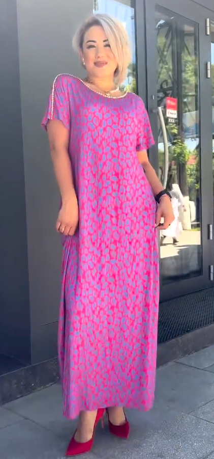 👗【M-3XL】2024 Fashionable plus-size Print Dress