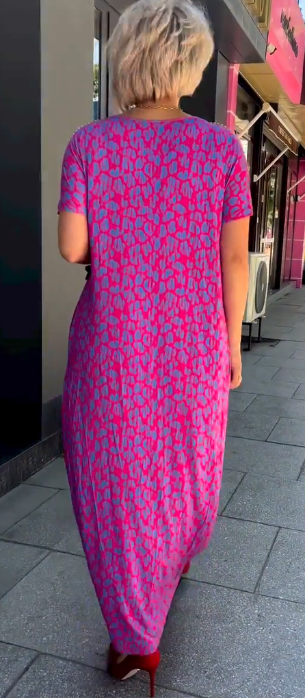 👗【M-3XL】2024 Fashionable plus-size Print Dress