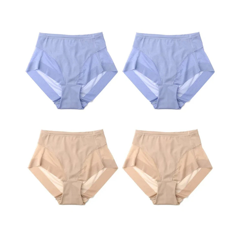 High Waist Ice Silk Shaping Briefs Translucent and sexy