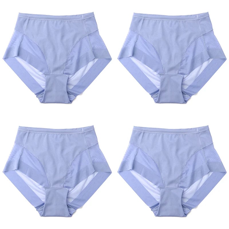 High Waist Ice Silk Shaping Briefs Translucent and sexy