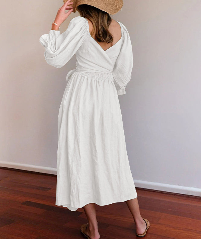 đŸ”¥Romantic French style, elegant ruffles! Lantern sleeve multi-wear dress, make you the focus of the party!đŸ”¥