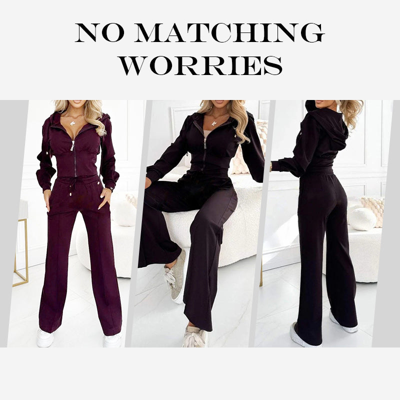 💖Limited Time Holiday Sale 50% off💖Women's Full Zip-Up Hoodie 2-Piece Tracksuit Set