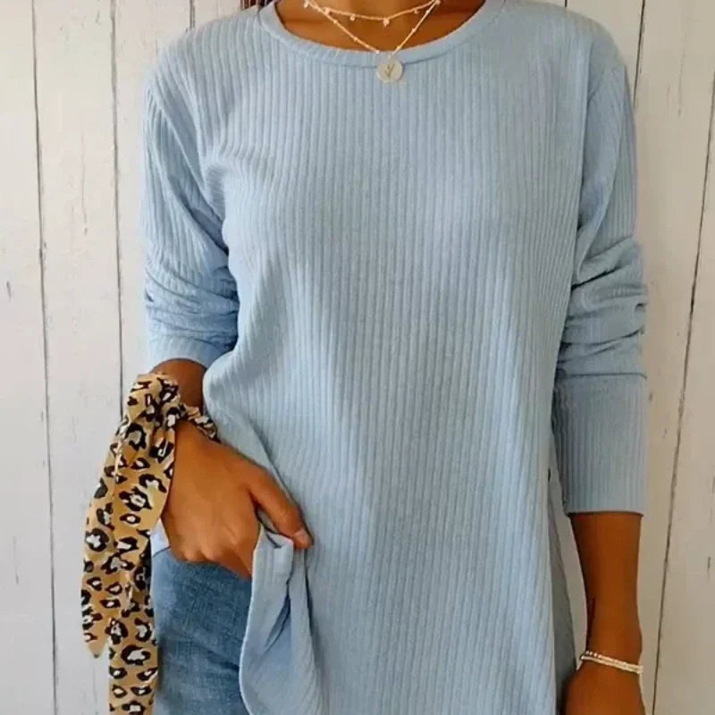 🔥2025 HOT SALE🔥 Women’s Casual Long Sleeve Solid Color Button T-Shirt