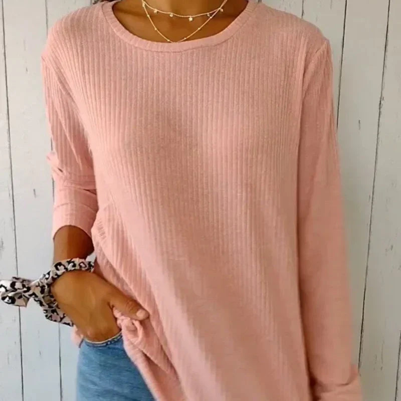 🔥2025 HOT SALE🔥 Women’s Casual Long Sleeve Solid Color Button T-Shirt