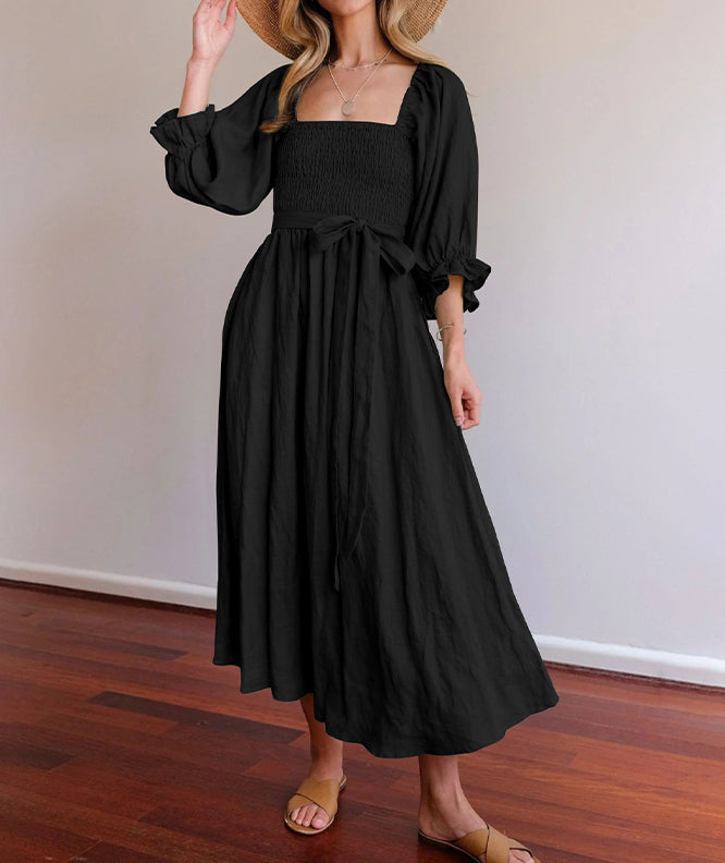 đŸ”¥Romantic French style, elegant ruffles! Lantern sleeve multi-wear dress, make you the focus of the party!đŸ”¥