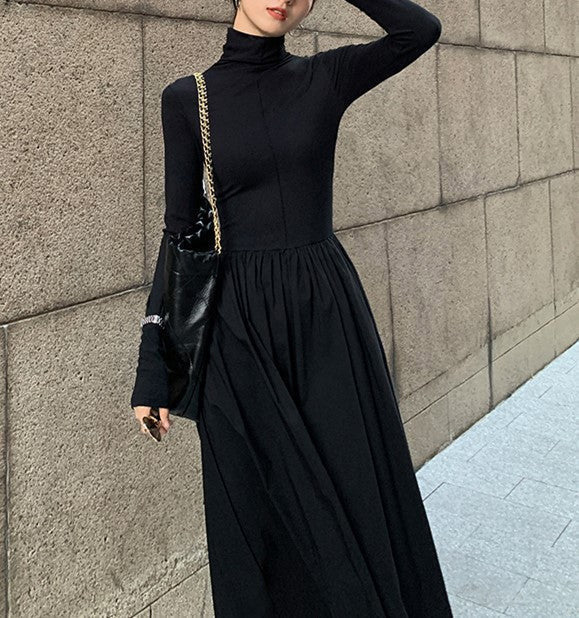 Women's Classic Elegant Turtleneck Dress