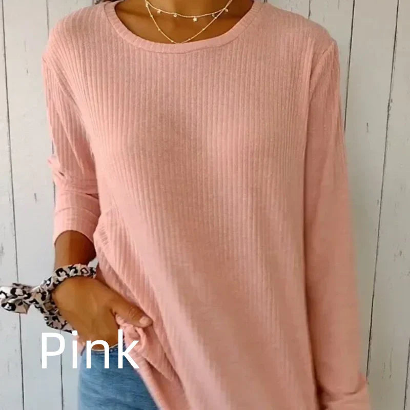 🔥2025 HOT SALE🔥 Women’s Casual Long Sleeve Solid Color Button T-Shirt