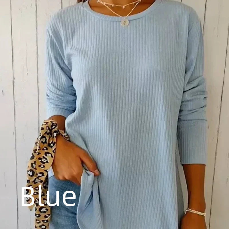 🔥2025 HOT SALE🔥 Women’s Casual Long Sleeve Solid Color Button T-Shirt