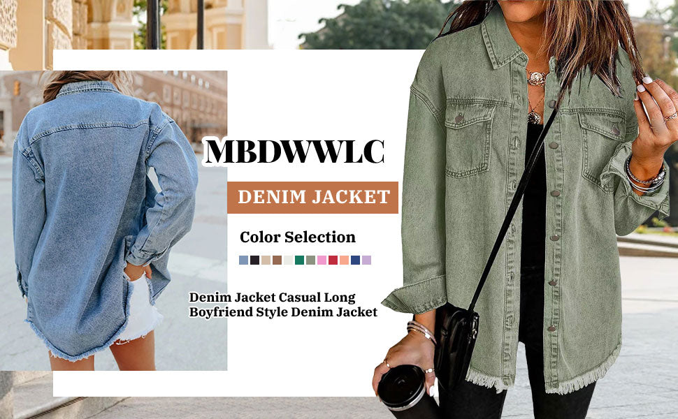 What should I wear tomorrow?đź’•Women's Raw Edge Ripped Denim Jacket