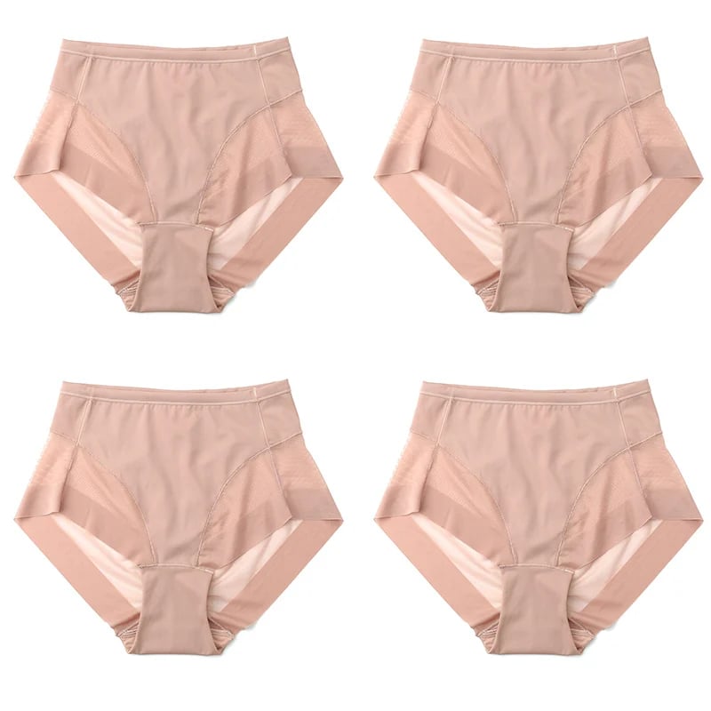 High Waist Ice Silk Shaping Briefs Translucent and sexy