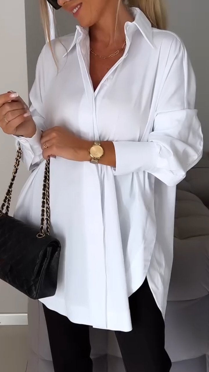 🔥What should I wear tomorrow?🔥Lapel Shirt with Slit