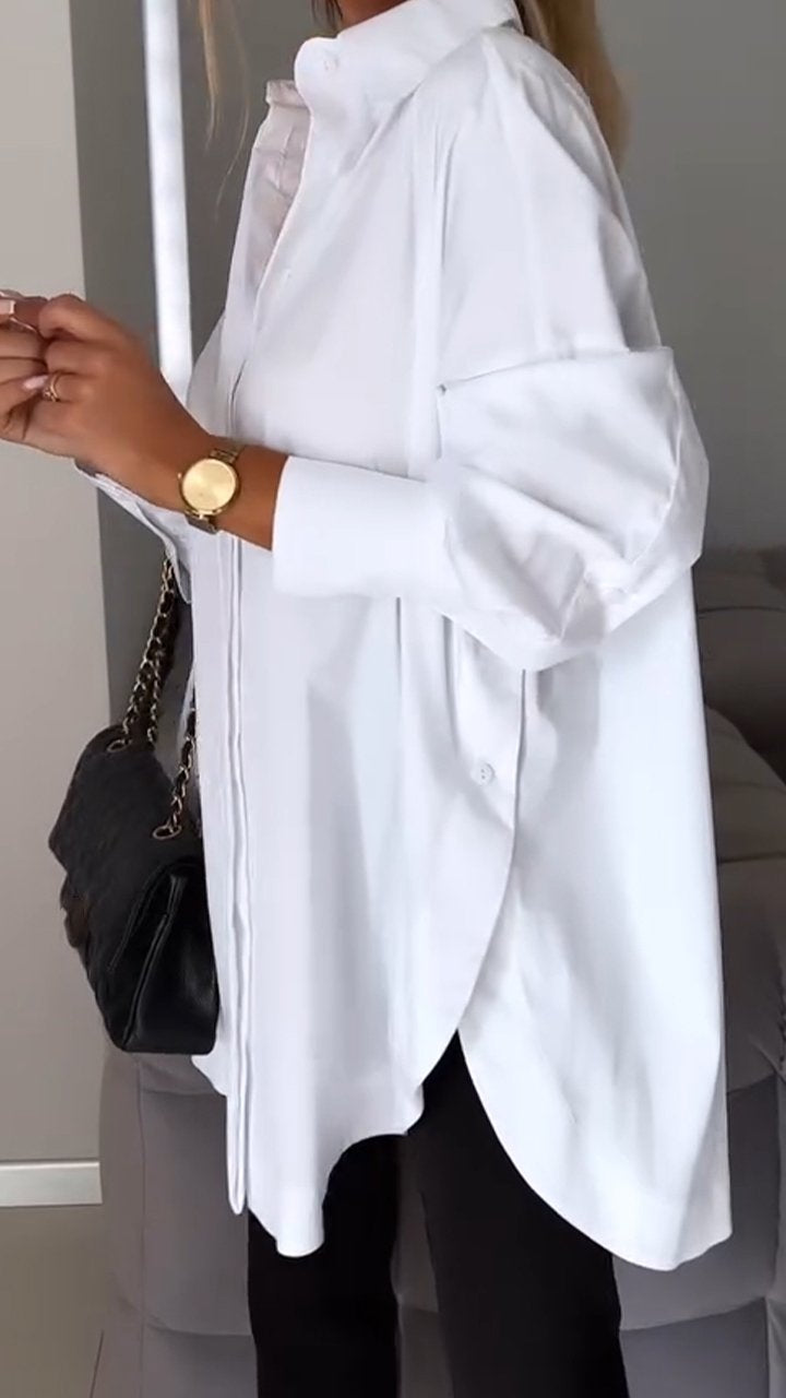 🔥What should I wear tomorrow?🔥Lapel Shirt with Slit
