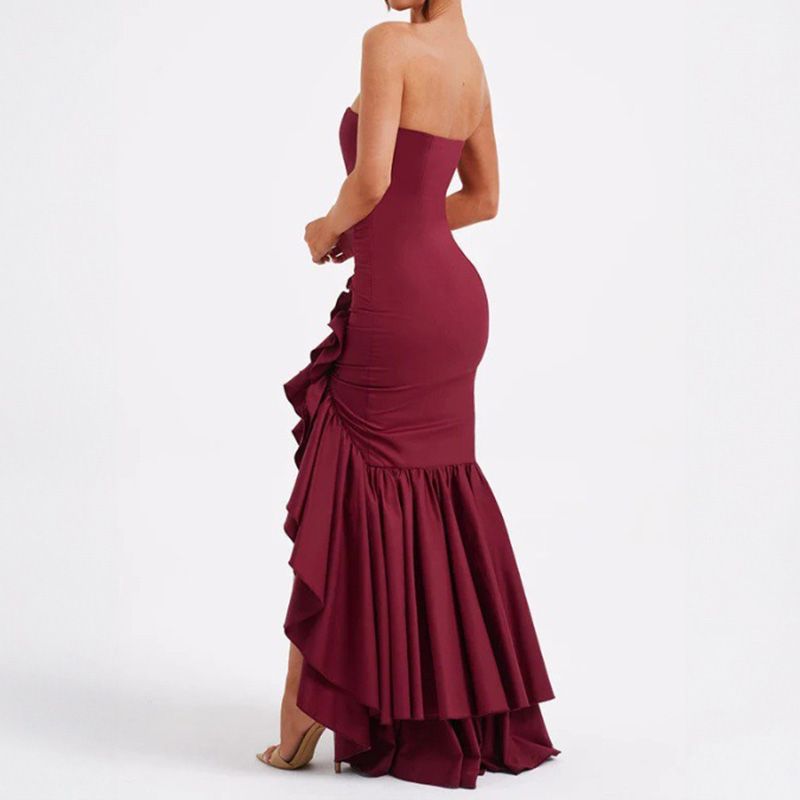 Asymmetrical skirt hem, light and ethereal, showcase your elegant temperament! 💃