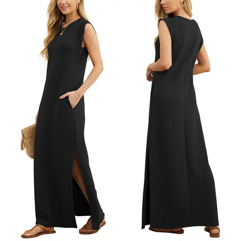 💕What should I wear tomorrow? 💕Women's Wrinkle-Free Casual Dress with Split Hem