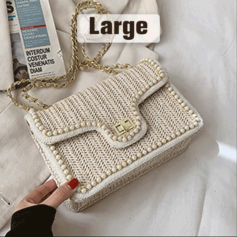 🦋Handmade women's summer straw crossbody bag💕