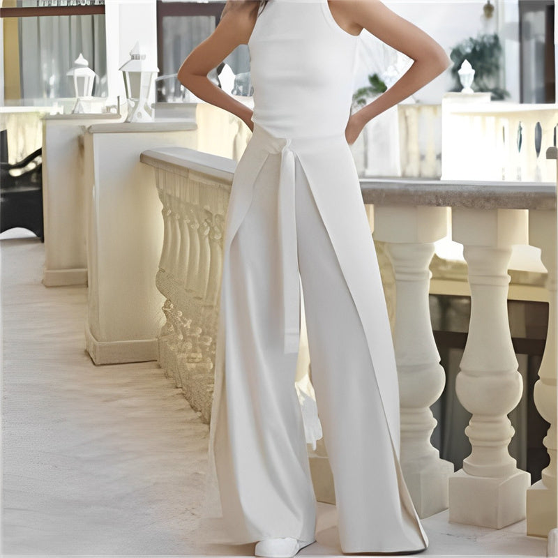 ๐Women's Tie Knot Wide Leg Pants-The tie-up design reveals an elegant charm!๐