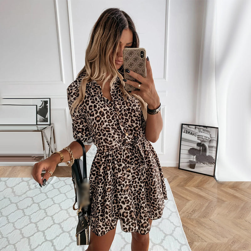 Fashionable print, sexy miniskirt, show your charming style!π