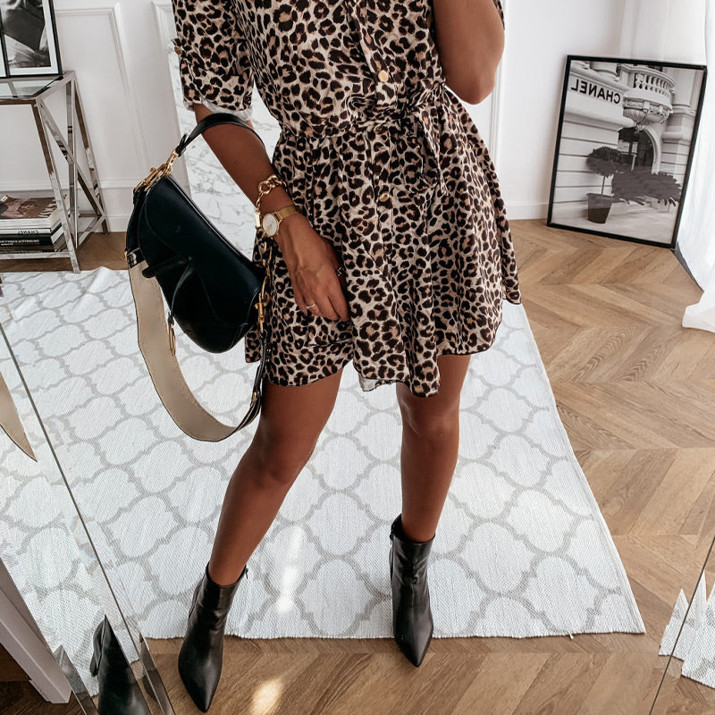 Fashionable print, sexy miniskirt, show your charming style!π