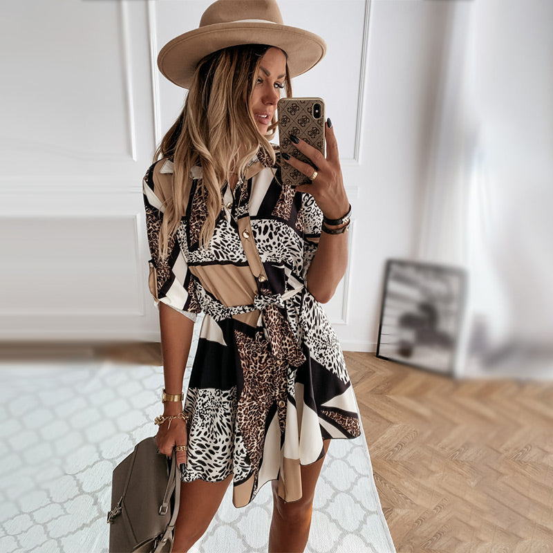 Fashionable print, sexy miniskirt, show your charming style!π