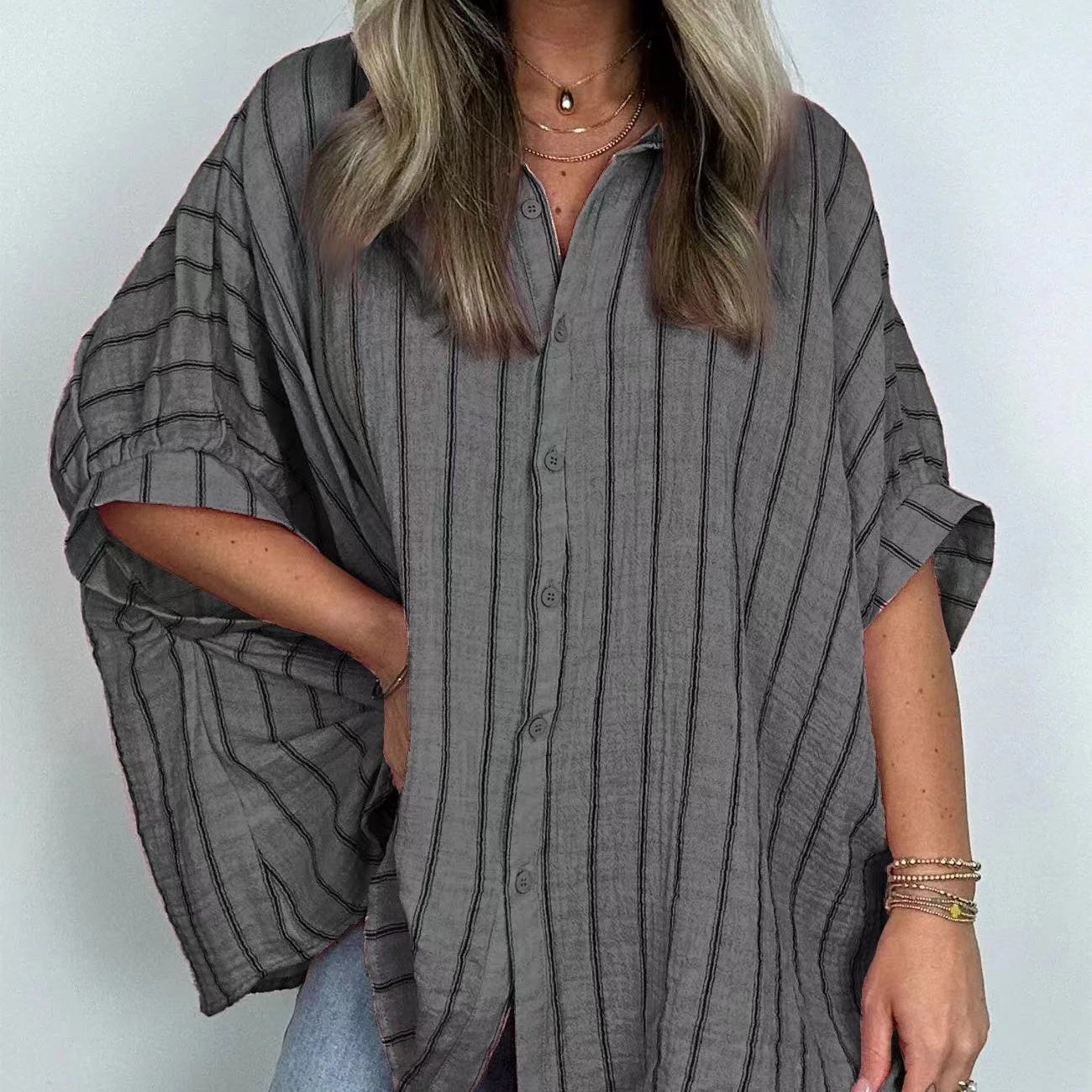 🌸Hot sale 50% OFF🌸Women's Casual Striped Shirt-Keep you comfortable all day long