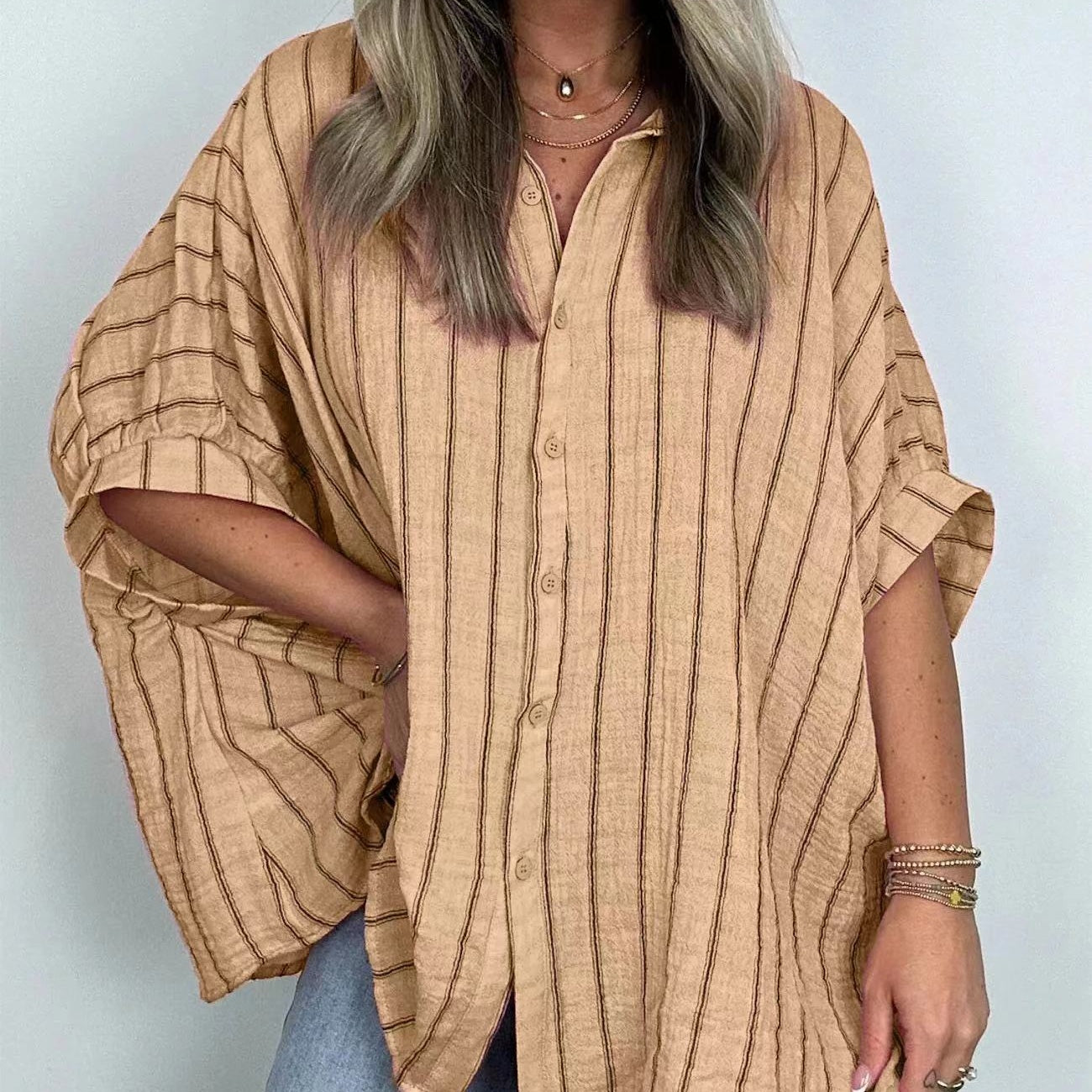 🌸Hot sale 50% OFF🌸Women's Casual Striped Shirt-Keep you comfortable all day long