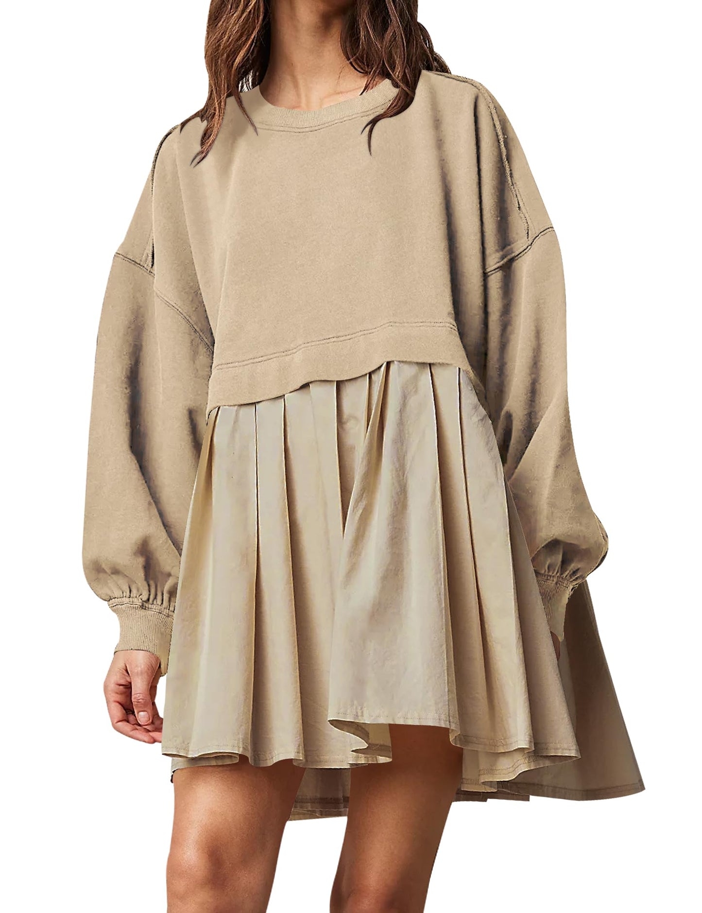 55% OFF🔥Womens Oversized Sweatshirt Dress Crewneck Mini Dress🎁