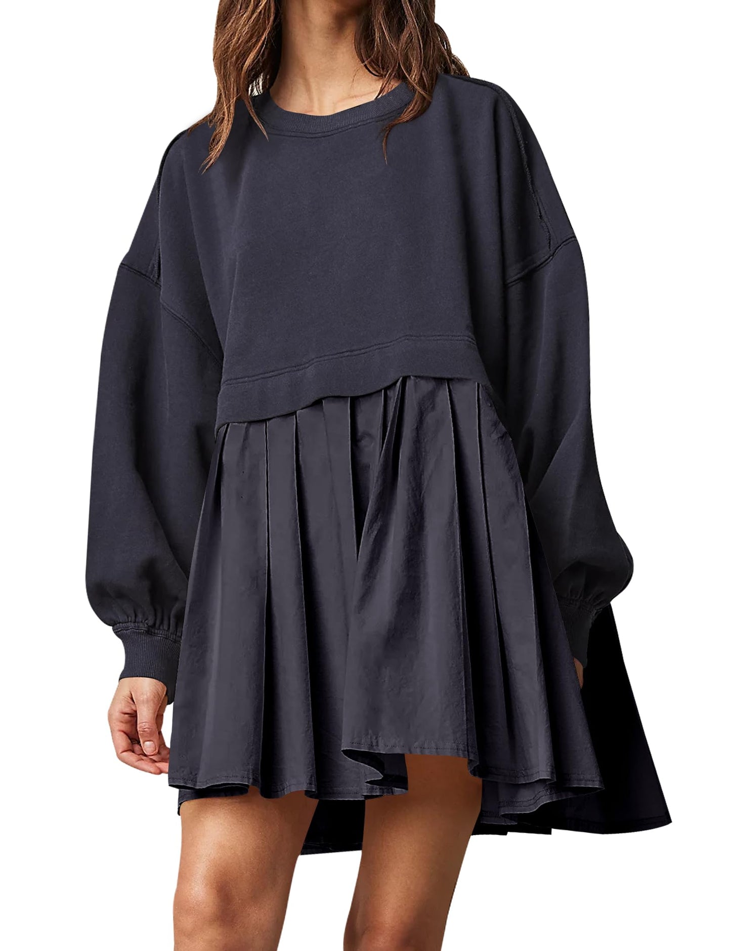 55% OFF🔥Womens Oversized Sweatshirt Dress Crewneck Mini Dress🎁