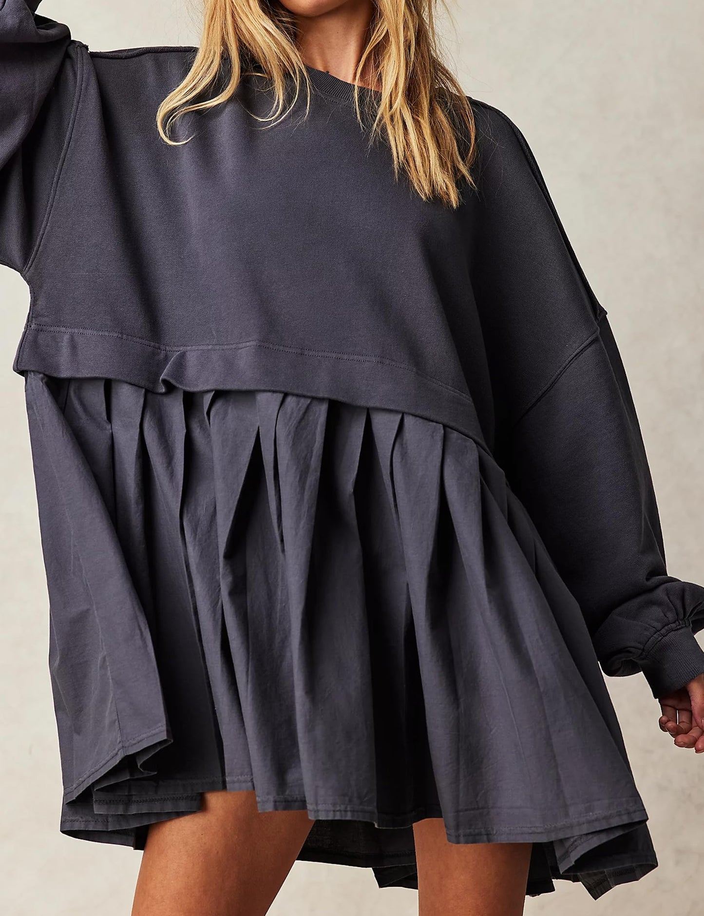 55% OFF🔥Womens Oversized Sweatshirt Dress Crewneck Mini Dress🎁