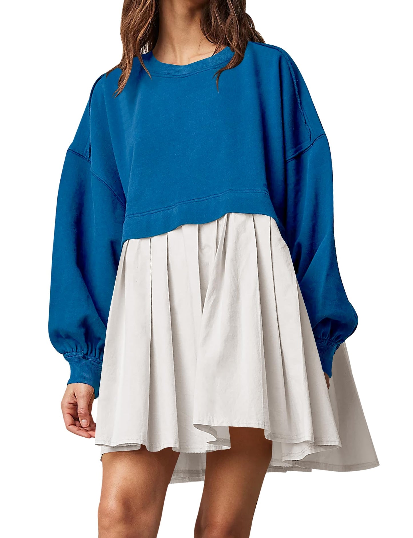 55% OFF🔥Womens Oversized Sweatshirt Dress Crewneck Mini Dress🎁