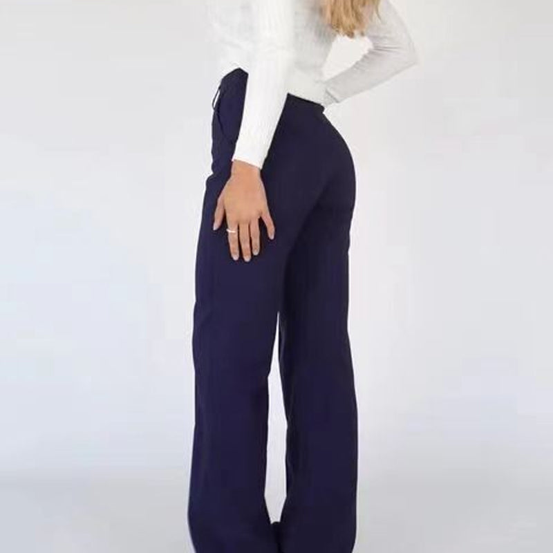 👖Women’s High Waist Stretchy Straight Leg Work Pants.