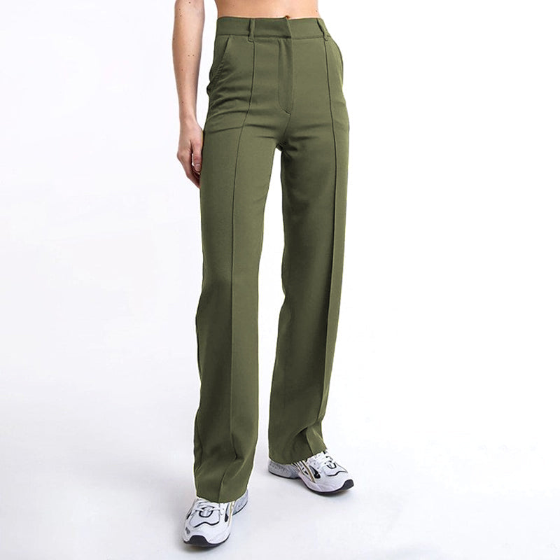 👖Women’s High Waist Stretchy Straight Leg Work Pants.