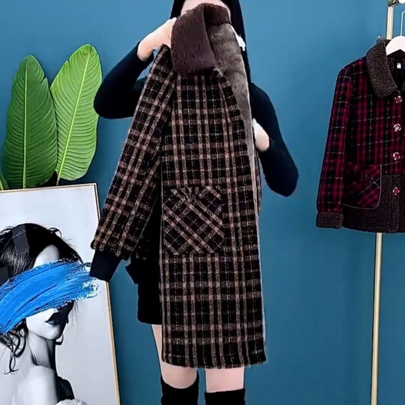 🔥Hot Sale🔥Women's Plush Thick Mid Length Jacket Coat(50% OFF)