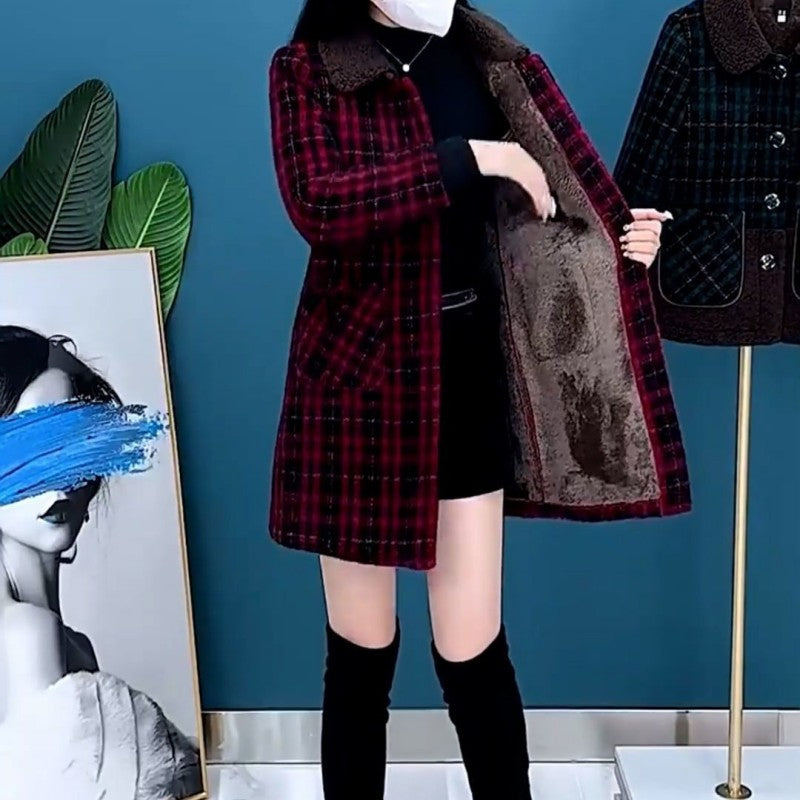 🔥Hot Sale🔥Women's Plush Thick Mid Length Jacket Coat(50% OFF)