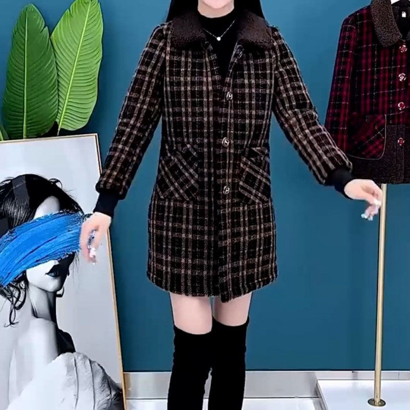 🔥Hot Sale🔥Women's Plush Thick Mid Length Jacket Coat(50% OFF)