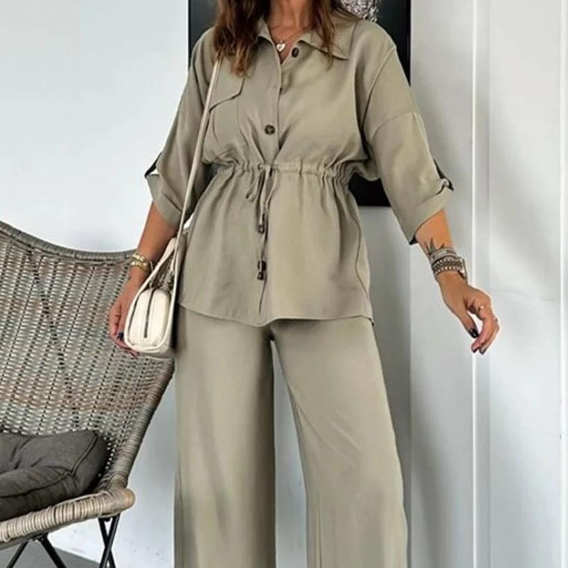 π₯50%discount π₯ Set with button-down top and loose fitting trousers