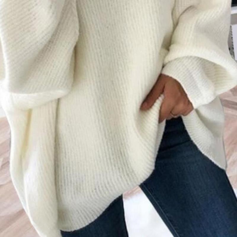 🔥What should I wear tomorrow?🔥Women’s Oversized Turtleneck Solid Color Knit Sweater