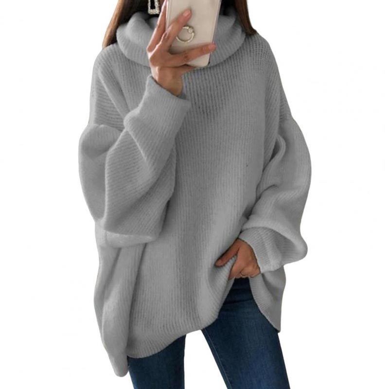 🔥What should I wear tomorrow?🔥Women’s Oversized Turtleneck Solid Color Knit Sweater