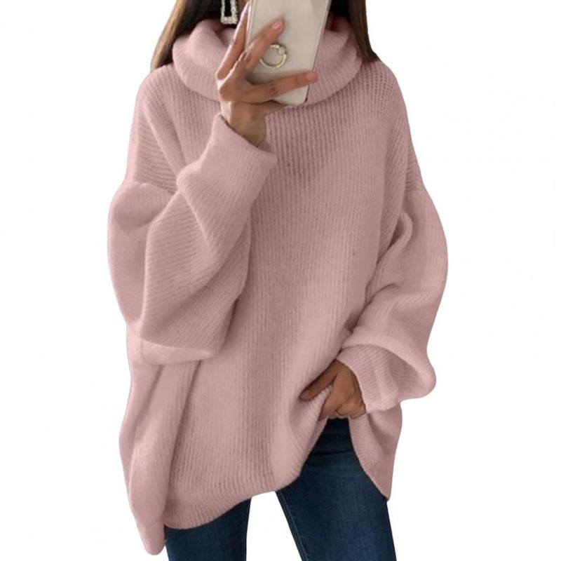🔥What should I wear tomorrow?🔥Women’s Oversized Turtleneck Solid Color Knit Sweater