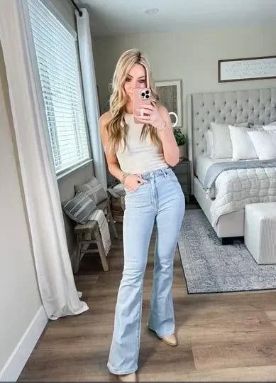 🍂What should I wear tomorrow??🍂Ultra High Rise Stretch Flare Jean👖
