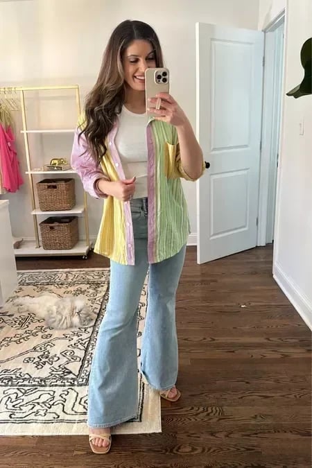 🍂What should I wear tomorrow??🍂Ultra High Rise Stretch Flare Jean👖
