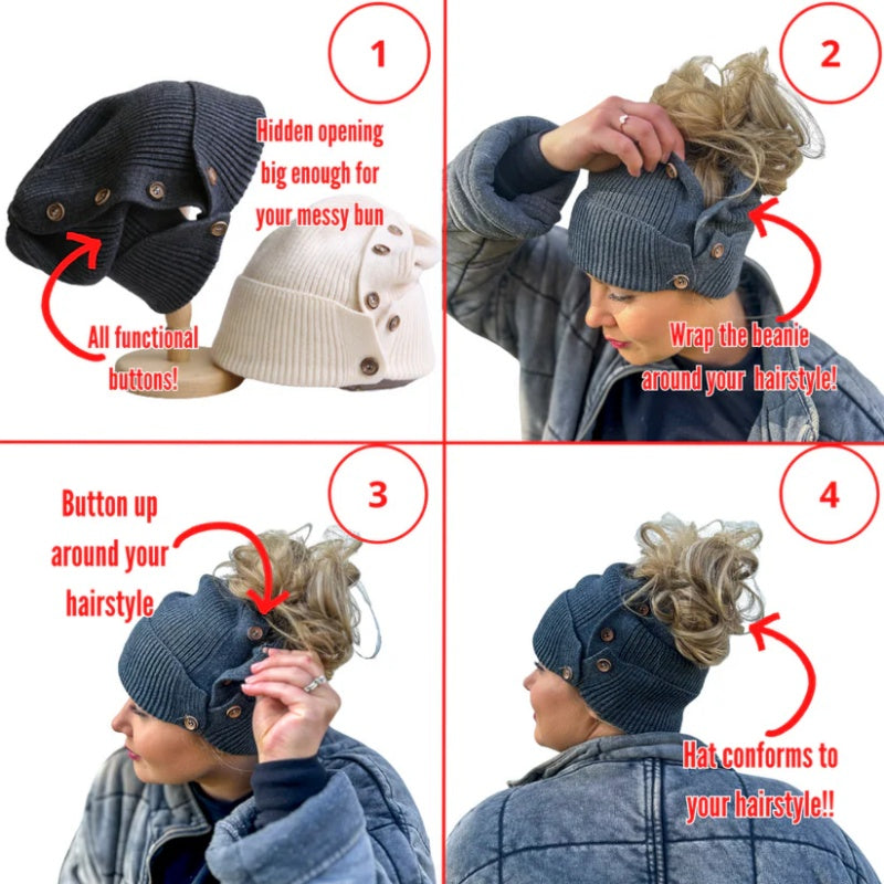Button urine cap - always showcase your hairstyle and protect your hair