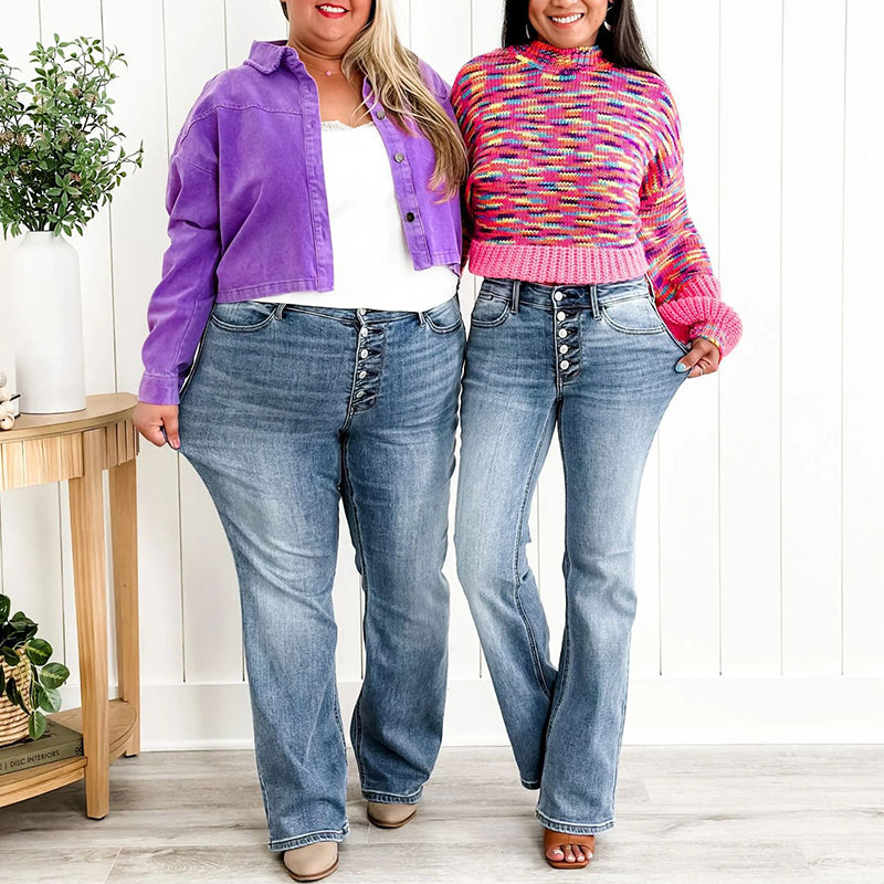 Hot selling 47% discount-👖Women’s Button-Fly Bootcut Jeans