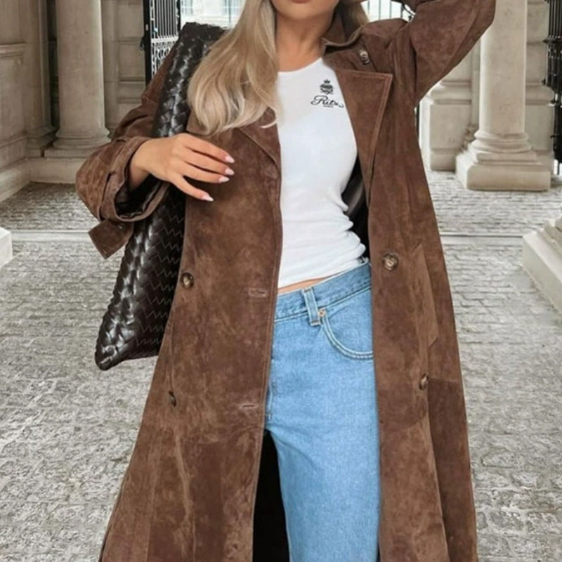 💕What should I wear tomorrow💕Women's warm and comfortable waist tied long jacket