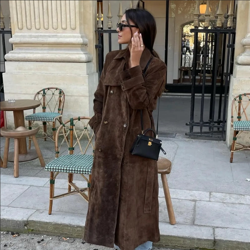 💕What should I wear tomorrow💕Women's warm and comfortable waist tied long jacket